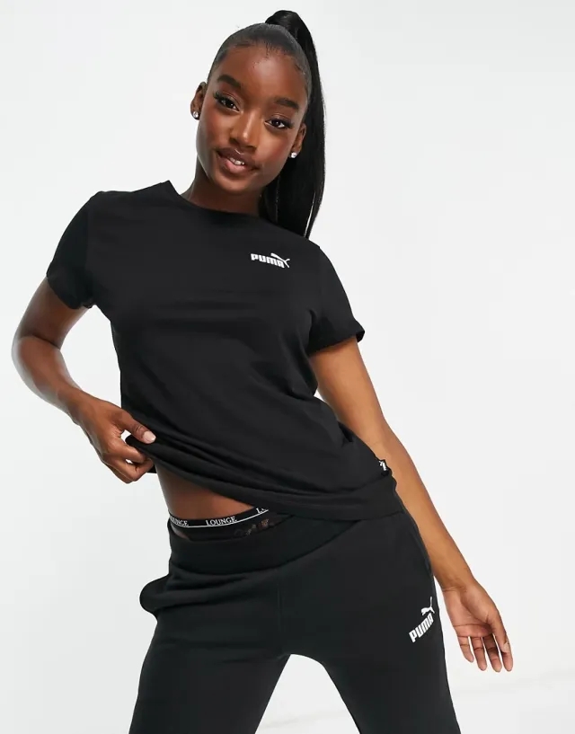 Ess Small Logo Tee Puma Black - ['Black']