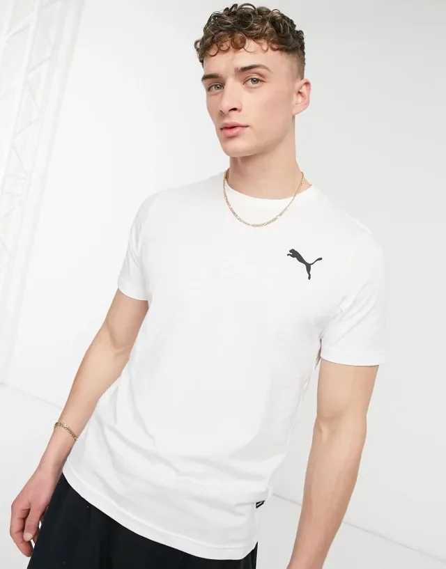 Puma Essentials Cat Logo T-Shirt In All White
