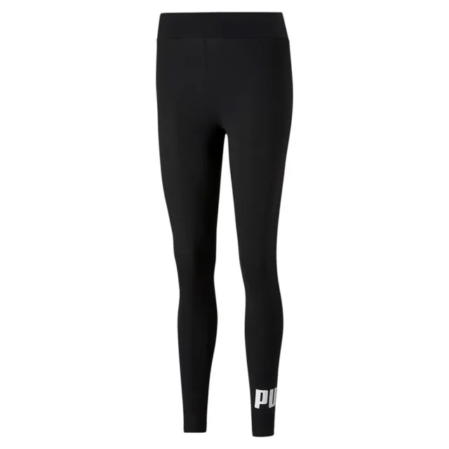 Puma Womens Essentials logo leggings for women - Black Cotton