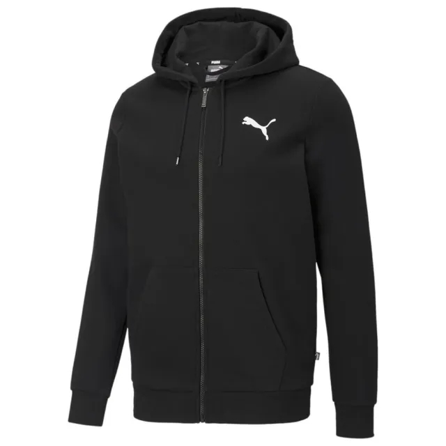 Puma  ESS FZ HOODED JACKET FL  men's Sweatshirt in Black
