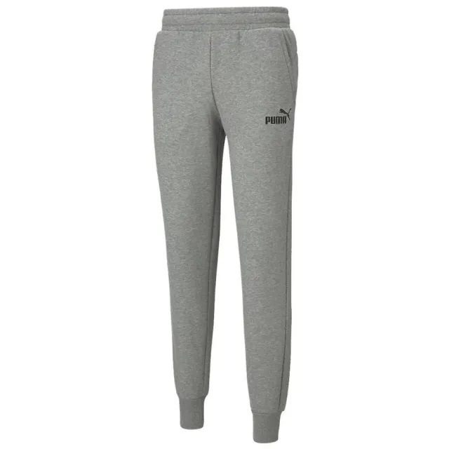 Puma Mens Essentials Logo Sweatpants in Black Cotton