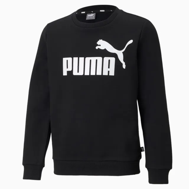 Puma Childrens Unisex Kids Essentials Big Logo Crew Neck Youth Sweatshirt - Black