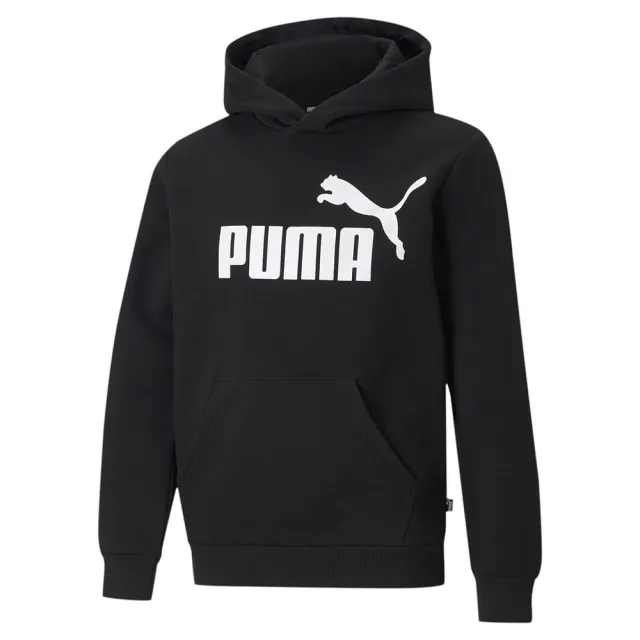 Puma Childrens Unisex Essentials Big Logo Youth Hoodie - Black Cotton