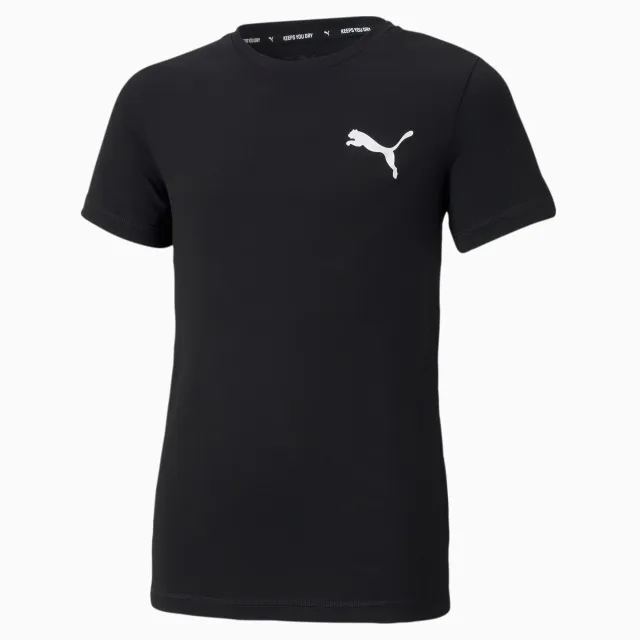 Puma Childrens Unisex Active Small Logo Youth Tee - Black