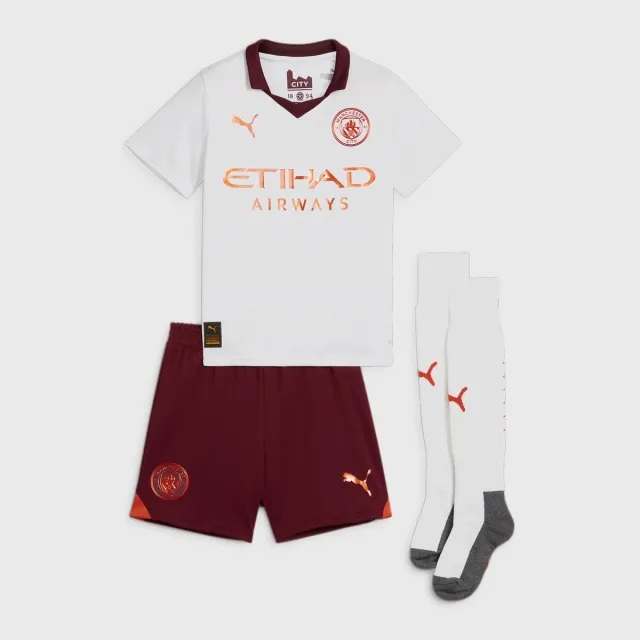 Puma Manchester City Kids SS Away Mini Kit 2023/24