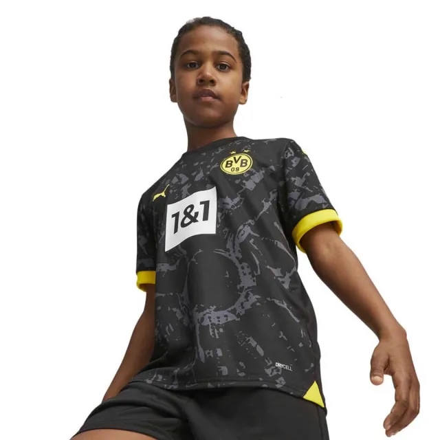 Puma Borussia Dortmund Kids SS Away Shirt 2023/24