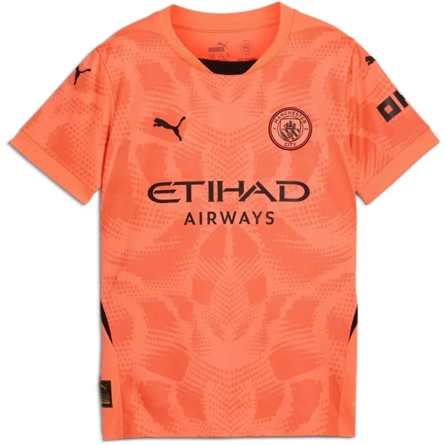 Puma Manchester City Kids SS Goalkeeper Home Shirt 2024/25