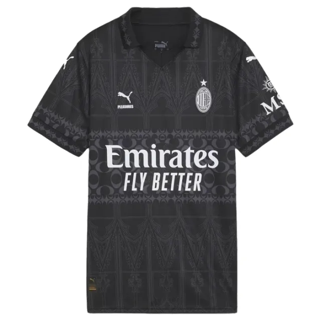 Puma AC MILAN x PLEASURES Womens Football Jersey - Black
