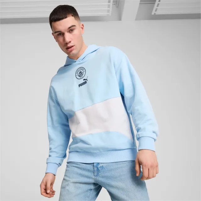 PUMA Manchester City Ftblculture+ Hoodie Men, Silver Mist/Silver Sky