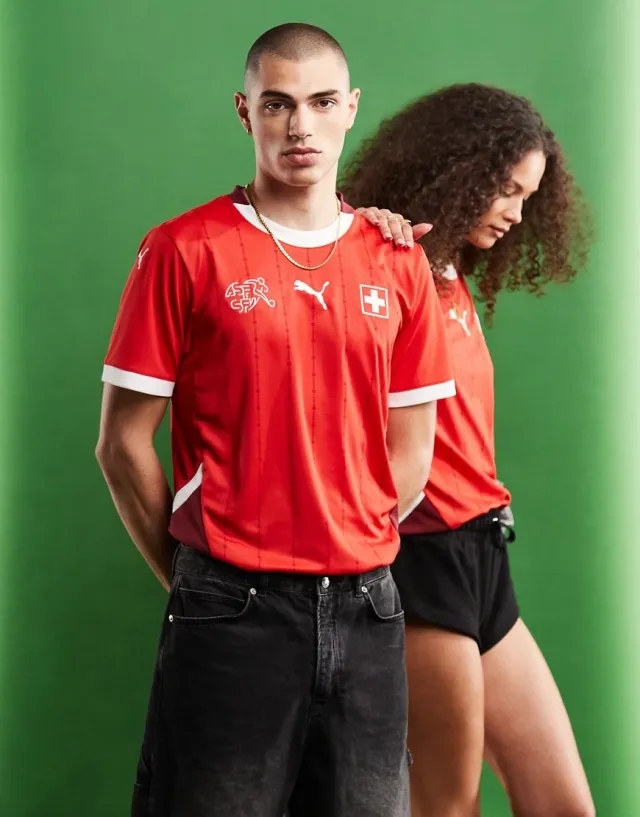 Puma Switzerland Mens SS Home Shirt 2024