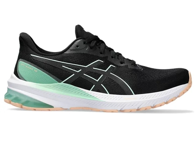 ASICS GT-1000 12 Stability Running Shoe Women - Black, Mint