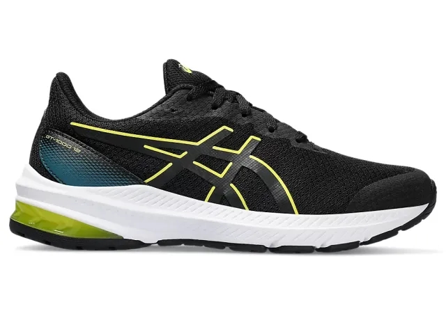 ASICS GT-1000 12 GS Stability Running Shoe Kids - Black, Yellow