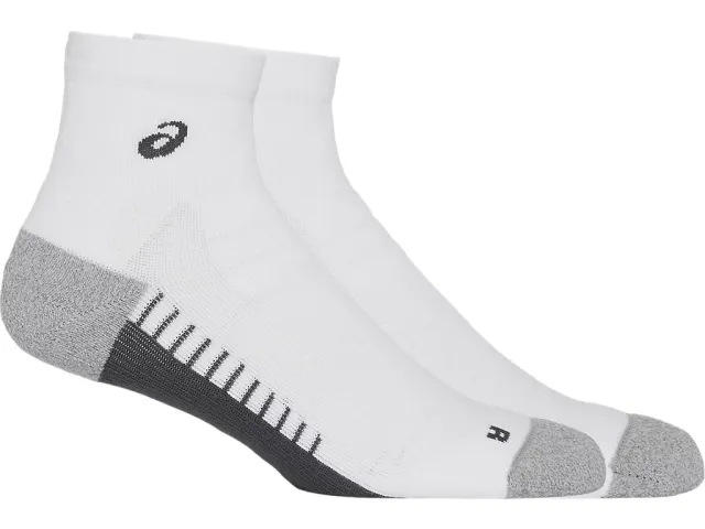 ASICS Performance Run Quarter Running Socks - White