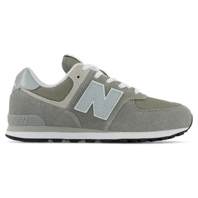New Balance Kids' 574 Core in Grey/White Leather