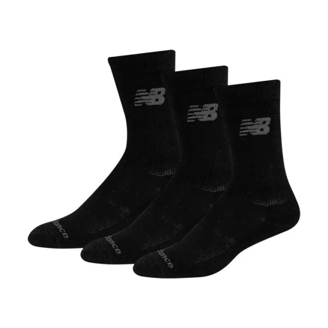 New Balance Sports cushioned Crew 3 PACK, Black