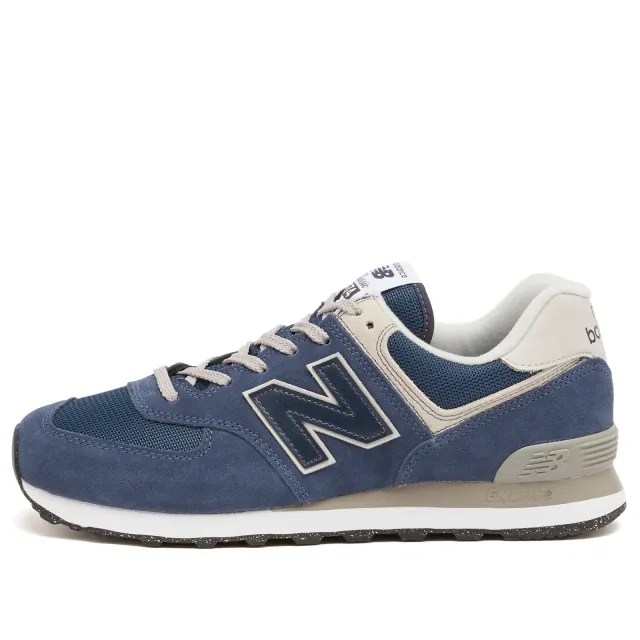 New Balance Men's 574 Core in Blue/White Suede/Mesh