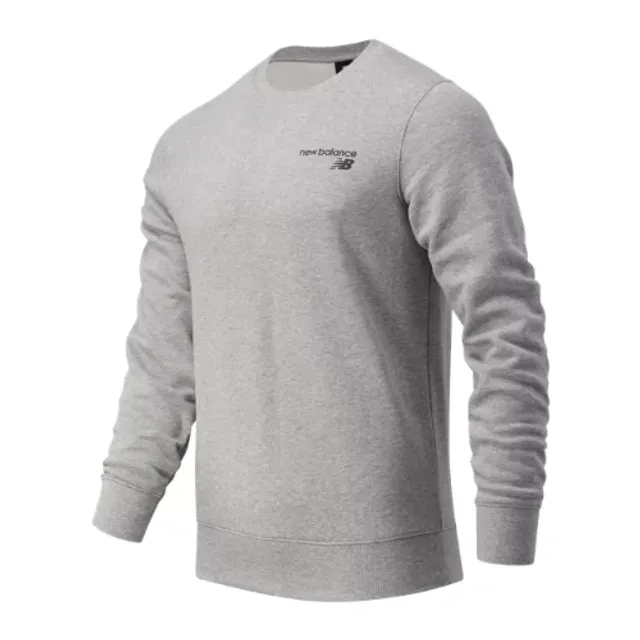 New Balance Men's NB Classic Core Fleece Crew in Grey Cotton