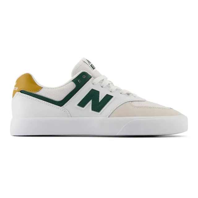 New Balance Men's NB Numeric 574 Vulc in White/Green Suede/Mesh