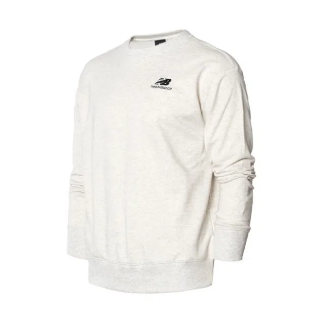 New Balance Unisex Uni-ssentials French Terry Crewneck Sweatshirt in White Cotton