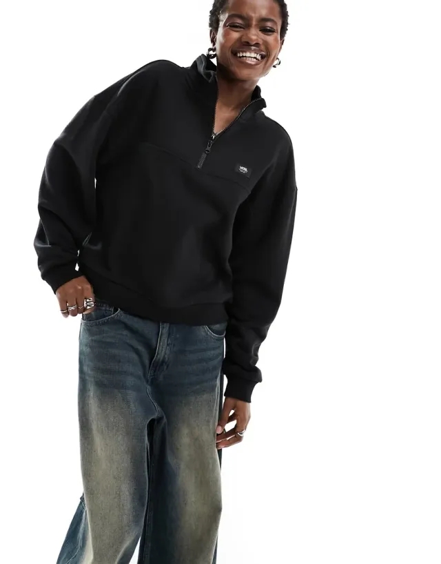 Vans - Leighton Mock Neck Sweatshirt, Woman, Black