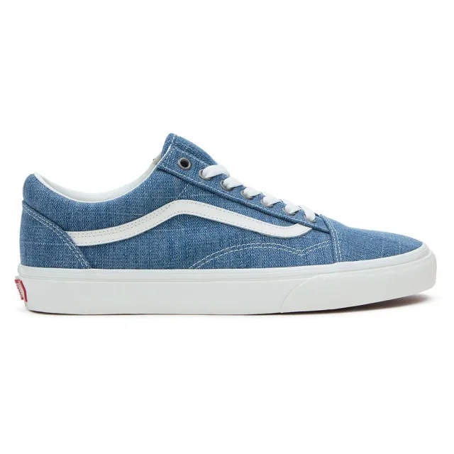 Vans  Old Skool THREADED DENIM BLUE/WHITE  women's Shoes (Trainers) in Blue