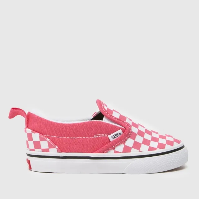 Vans white & pink classic slip-on Girls Toddler trainers