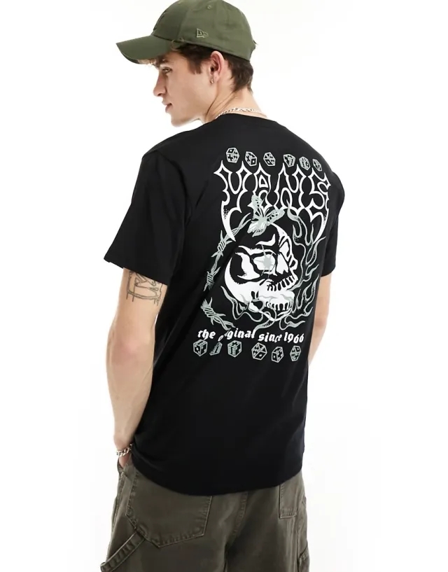 Vans Lucky Streak Back Print T-Shirt In Black