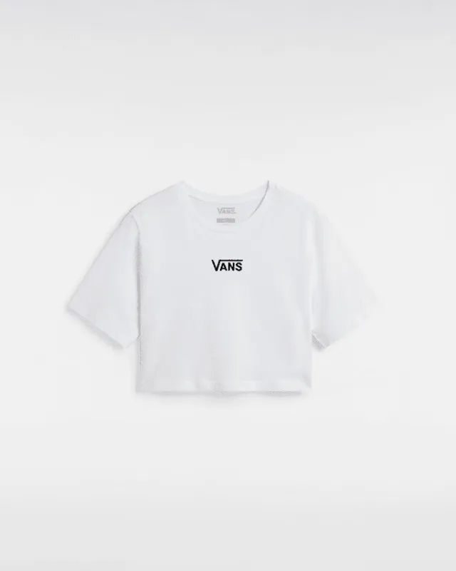 Vans - Flying V Crew Crop T-Shirt, Woman, White