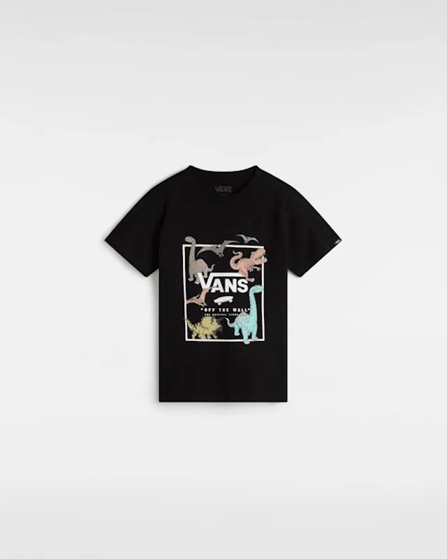Vans Little Kids Glow Dino T-Shirt (2-8 Years) (Black) Little Kids Black