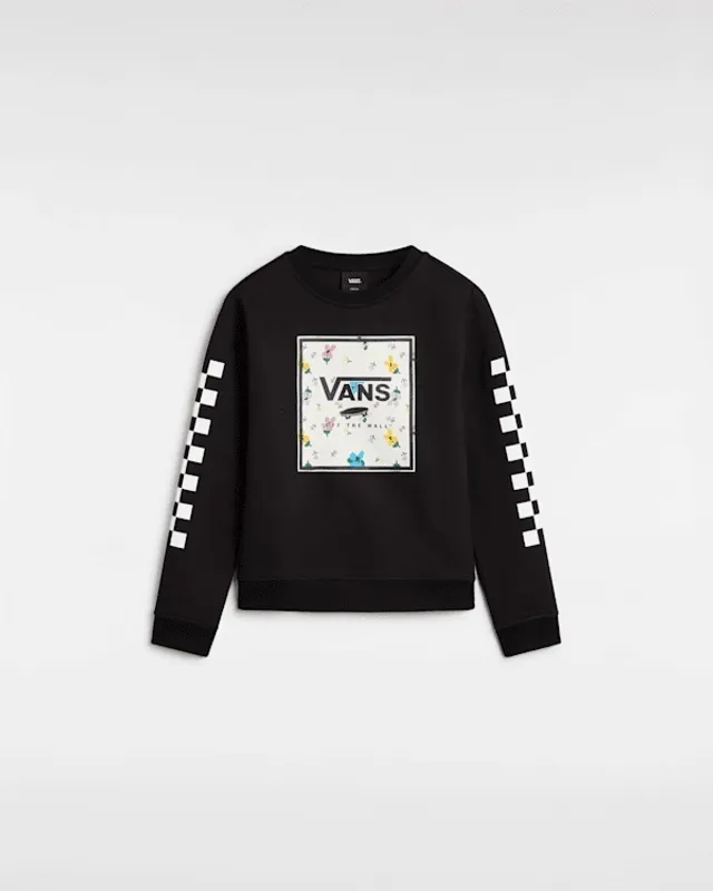 Vans - Girls Bloomer Boxed Crew Sweatshirt (8-14 Years), Black