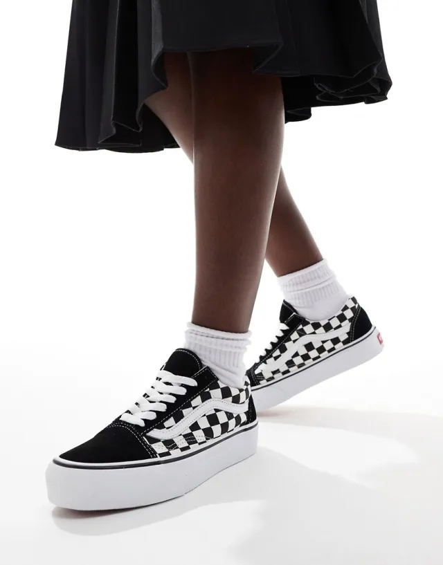 Vans - Old Skool Platform Shoes, Woman, Black