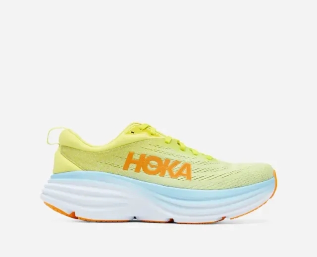 Hoka One One HOKA Men's Bondi 8 Road Running Shoes in Butterfly/Evening Primrose