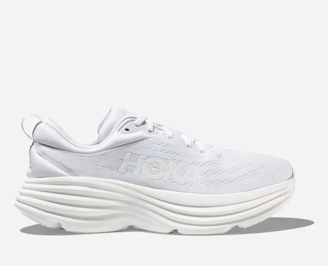 Hoka One One HOKA Men's Bondi 8 Road Running Shoes in White