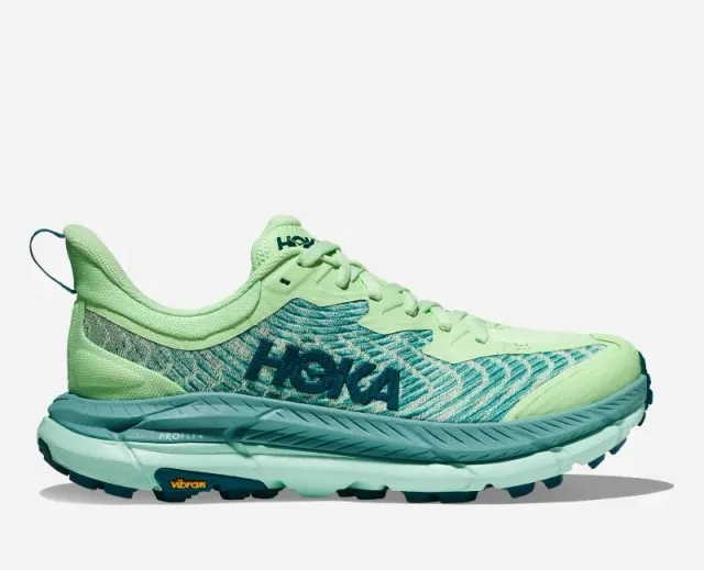 Hoka One One HOKA Women's Mafate Speed 4 Trail Shoes in Lime Glow/Ocean Mist