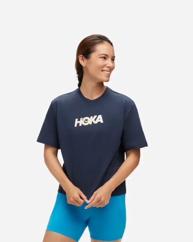 Hoka One One HOKA Women's Graphic SS T-Shirt in Outer Space