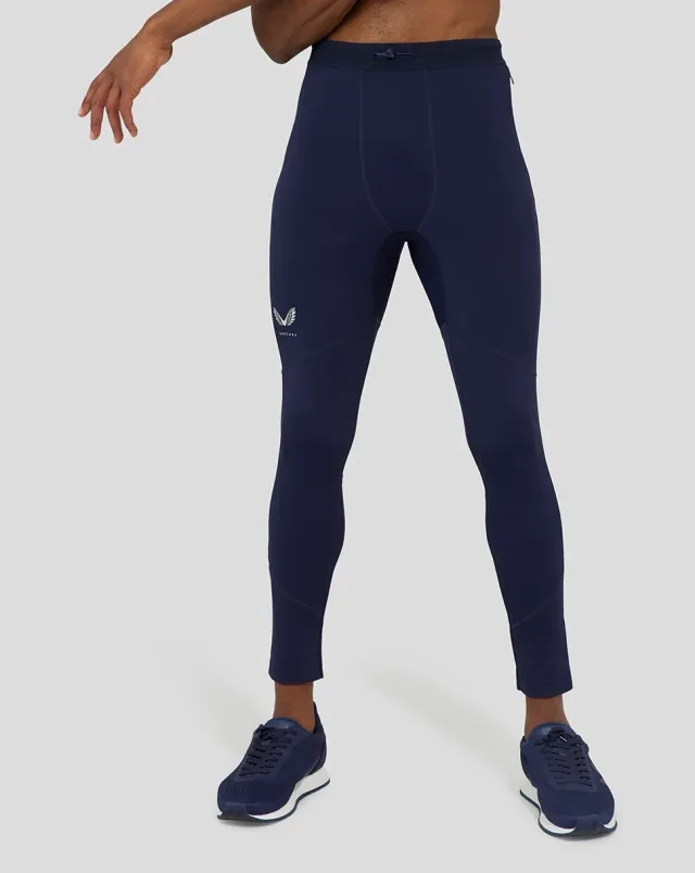 Castore Anatomic  Mesh Mix Panel Training Tights - Midnight Navy