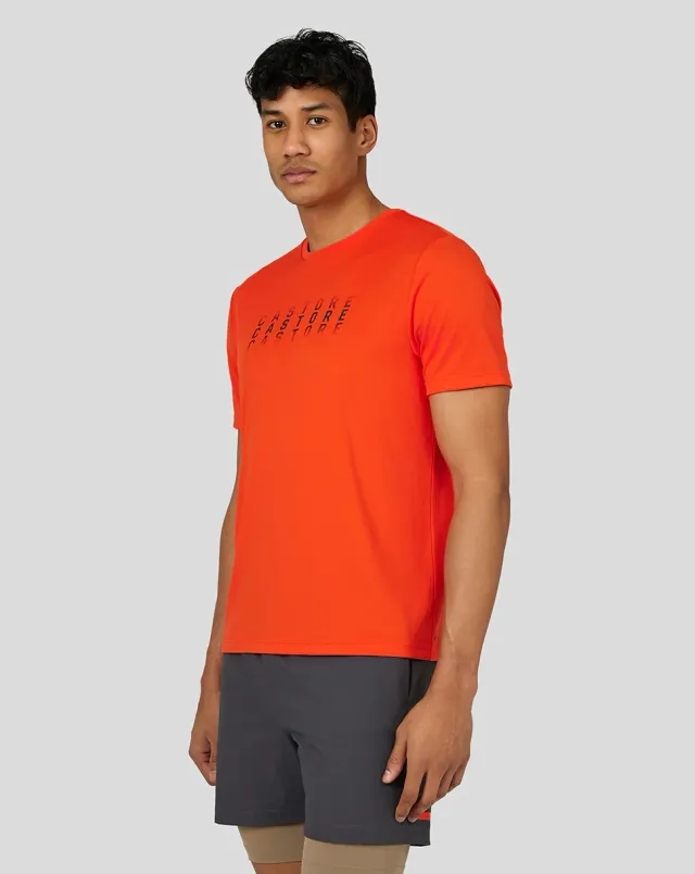 Castore Men’s Flow Short Sleeve Graphic T-shirt - Peach Clay