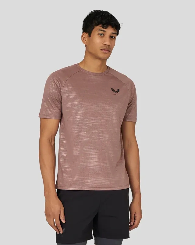 Castore Men’s Flow Short Sleeve Printed T-shirt - Peach Clay