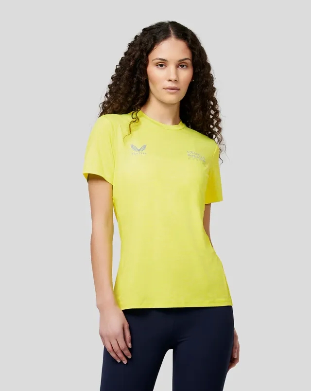 Castore Oracle Red Bull Racing Womens Active Dual Brand Tee - Safety Yellow