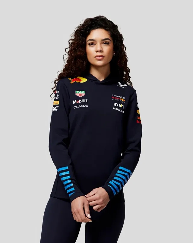 Castore Oracle Red Bull Racing Women's Official Teamline Pullover Hoodie - Night Sky