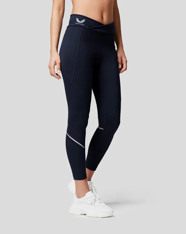 Castore Oracle Red Bull Racing Womens Active Dual Brand Running Leggings - Night Sky