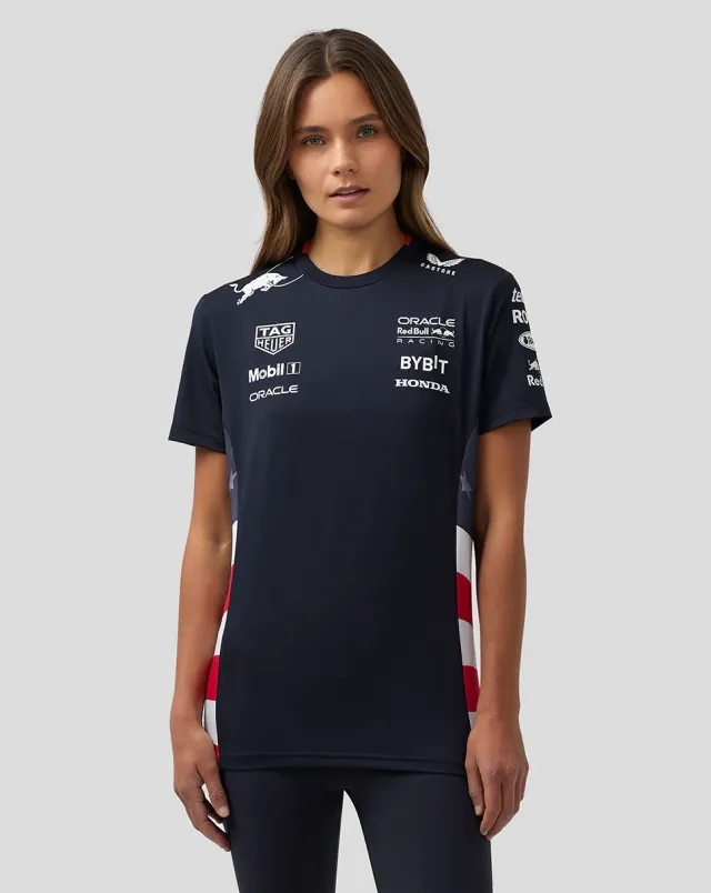 Castore Oracle Red Bull Racing Women's Official Teamline America Race Team T-shirt - Night Sky