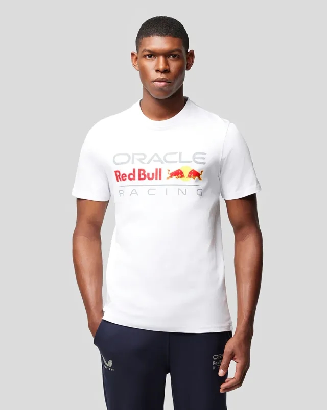 Castore Oracle Red Bull Racing Unisex Large Front Logo T-shirt - White