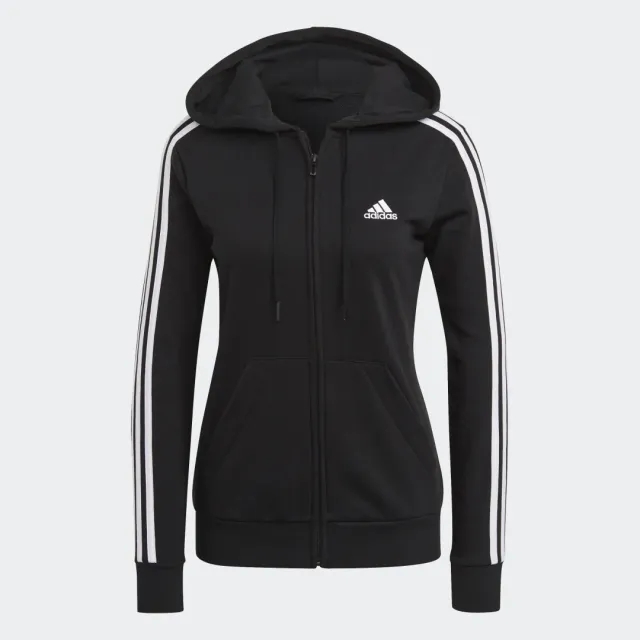 adidas Essentials French Terry 3-Stripes Full-Zip Hoodie