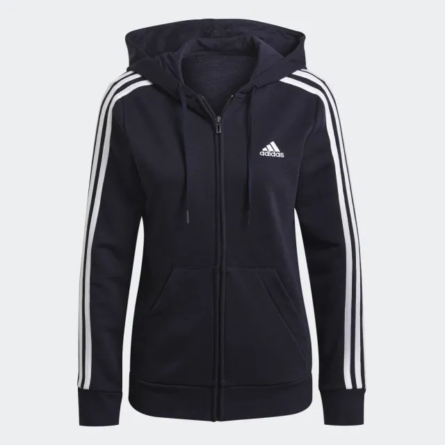 adidas Essentials French Terry 3-Stripes Full-Zip Hoodie