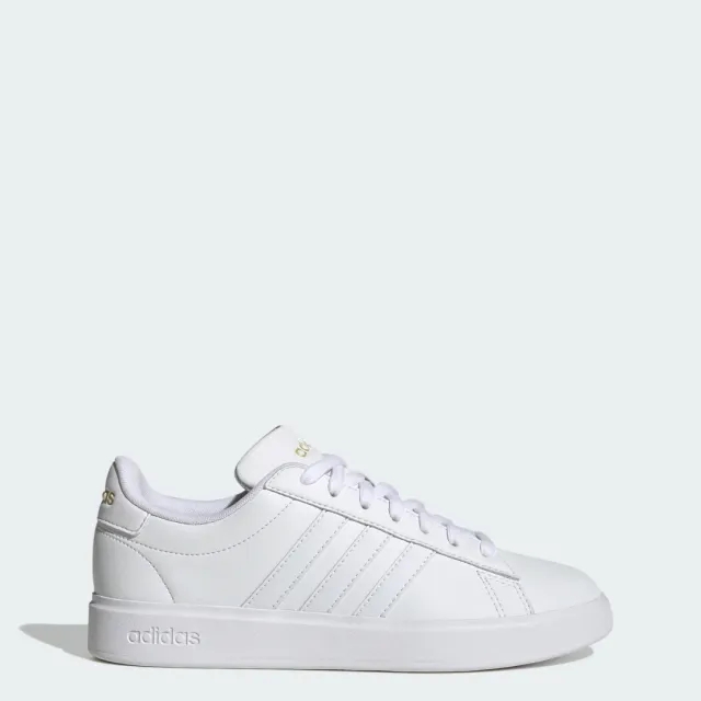 adidas Women's Grand Court 2.0 Trainers - Cloud White/Gold Metallic -  Size: UK 8