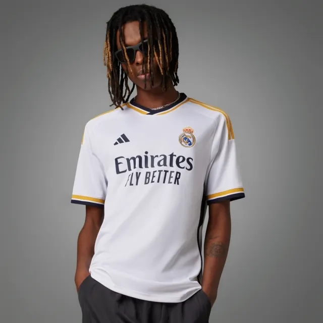 adidas Real Madrid Mens SS Home Club World Cup Shirt 2023/24