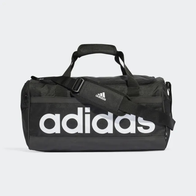 adidas black & white linear duffle