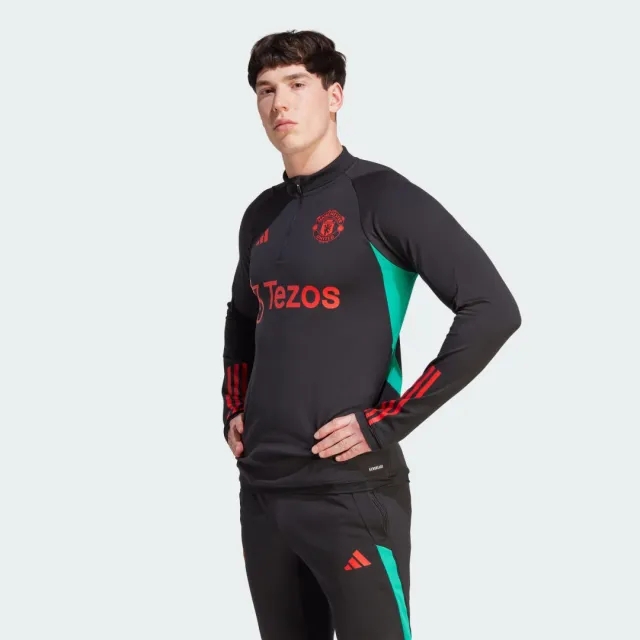 Man Utd Training Top (Black) 2023-2024 Men's Polyester Manchester United Made By: Adidas