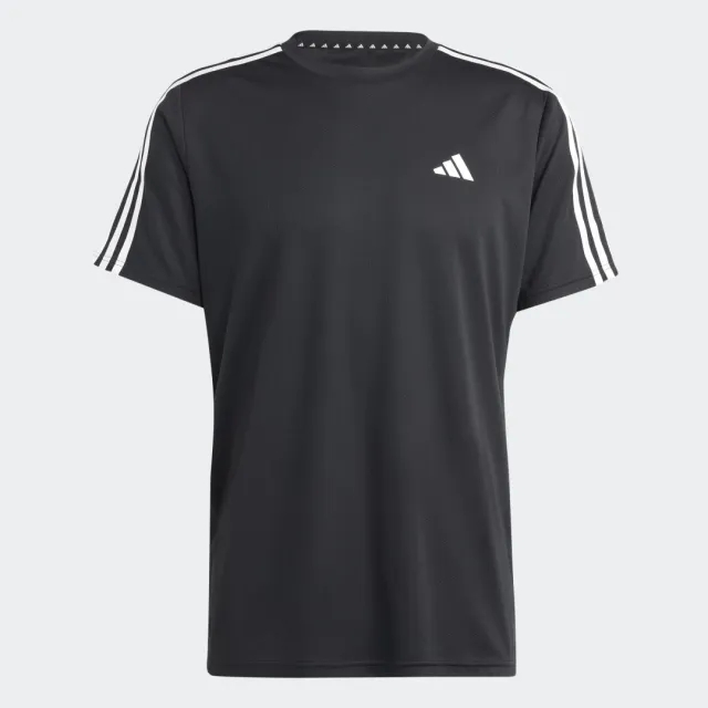 Adidas Training Essential 3 Stripe T-Shirt In Black